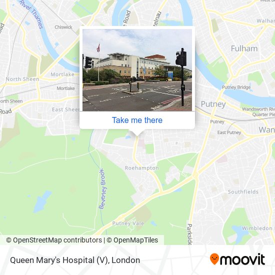 Queen Mary's Hospital (V) map