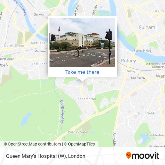 Queen Mary's Hospital (W) map