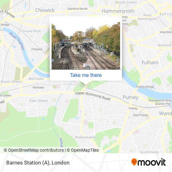 Barnes Station (A) map