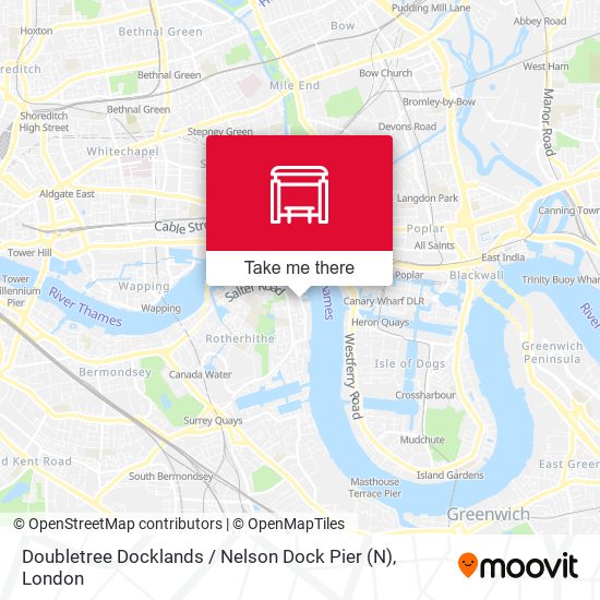 Doubletree Docklands / Nelson Dock Pier map