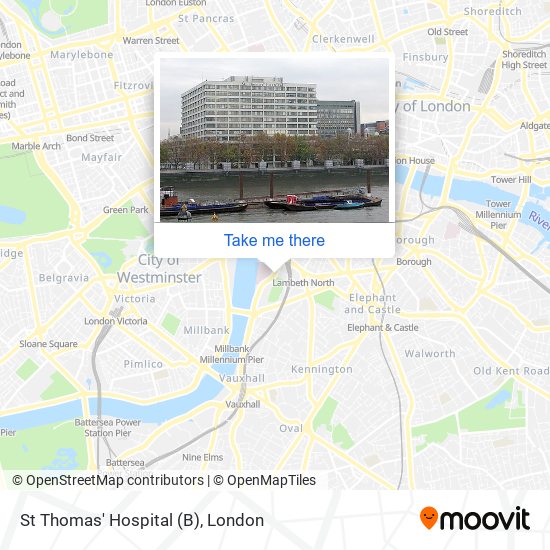 St Thomas' Hospital (B) map