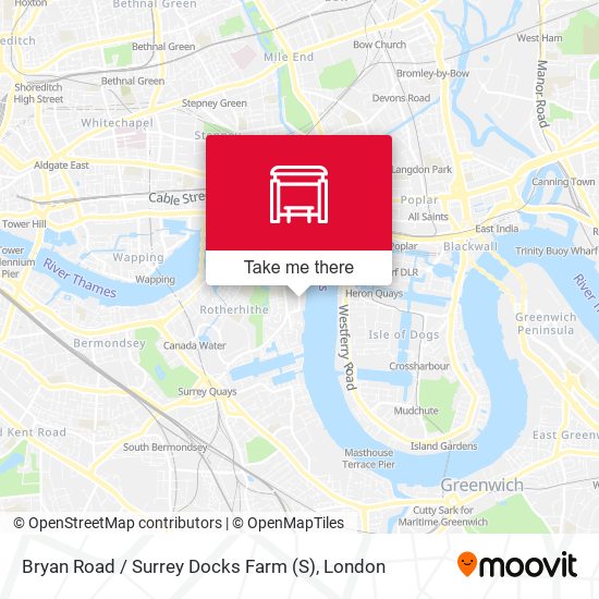 Bryan Road / Surrey Docks Farm map