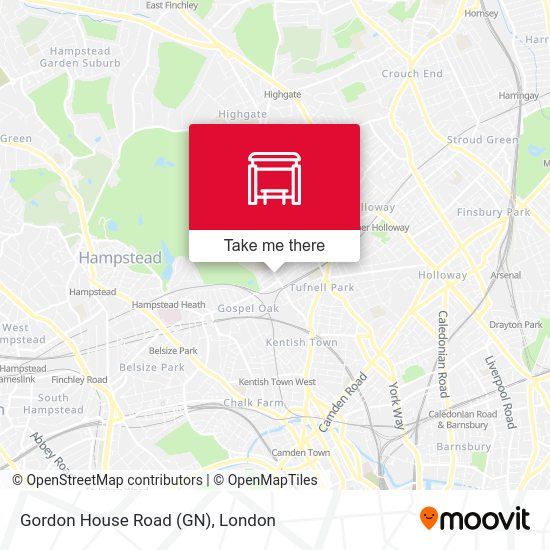 Gordon House Road (GN) map