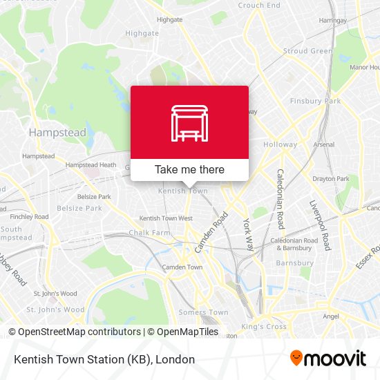 Kentish Town Station (KB) map