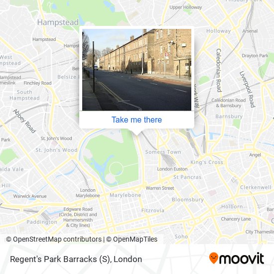 Regent's Park Barracks (S) map