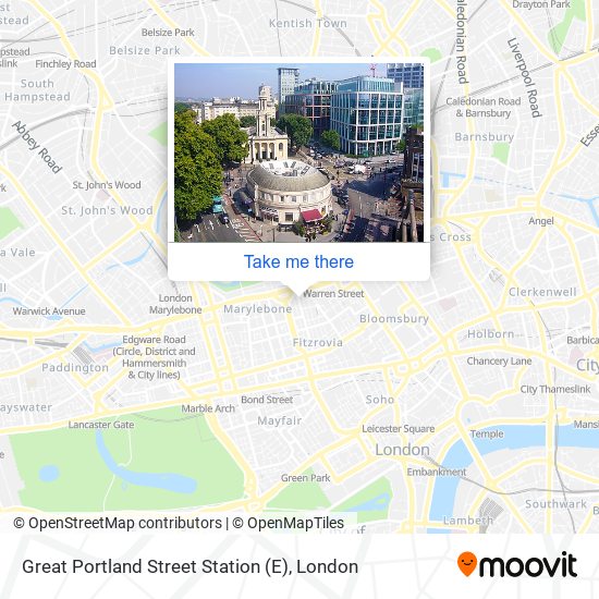 Great Portland Street Station (E) map
