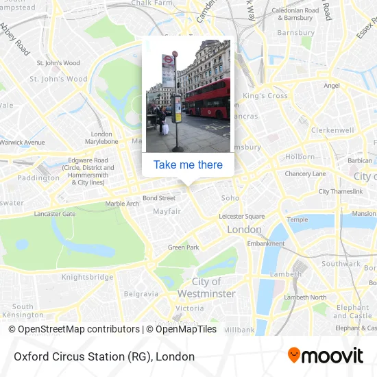 Oxford Circus Station (RG) map