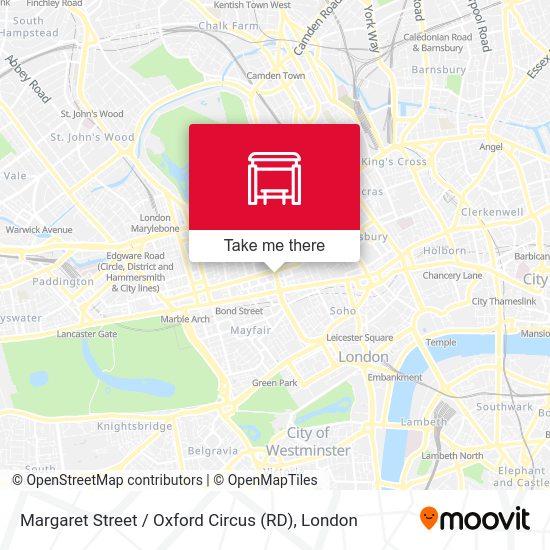 Margaret Street / Oxford Circus (RD) map