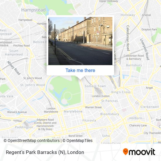 Regent's Park Barracks (N) map