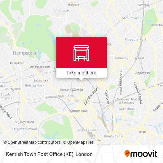 Kentish Town Post Office (KE) map