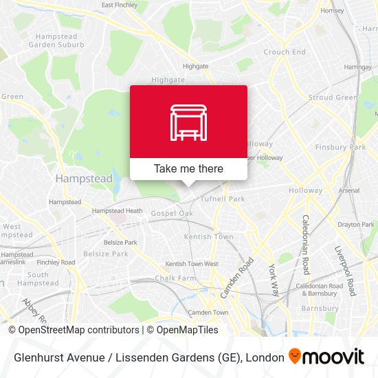 Glenhurst Avenue / Lissenden Gardens (GE) map