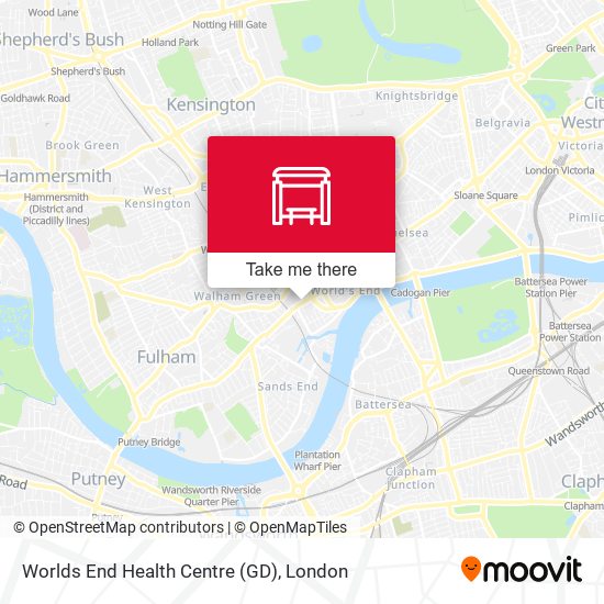 Worlds End Health Centre (GD) map