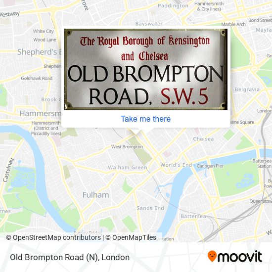 Old Brompton Road (N) map