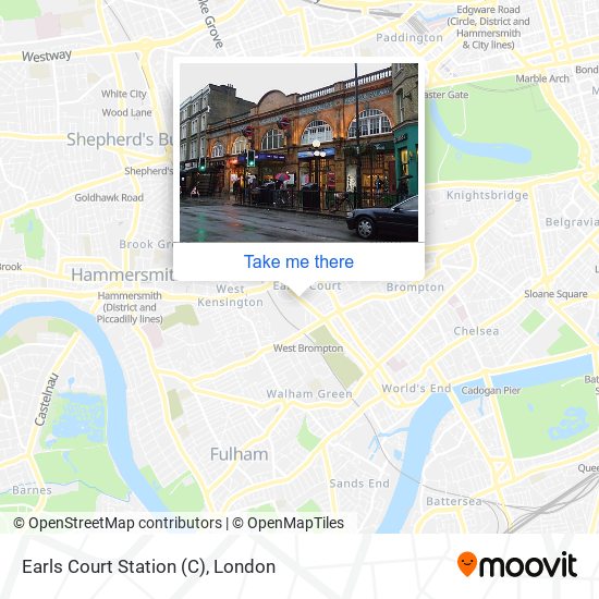 Earls Court Station map