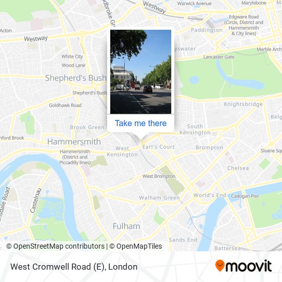 West Cromwell Road (E) map