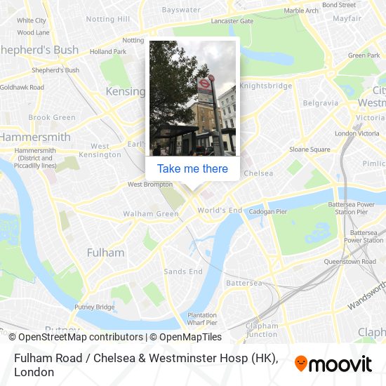 Fulham Road / Chelsea & Westminster Hosp (HK) map