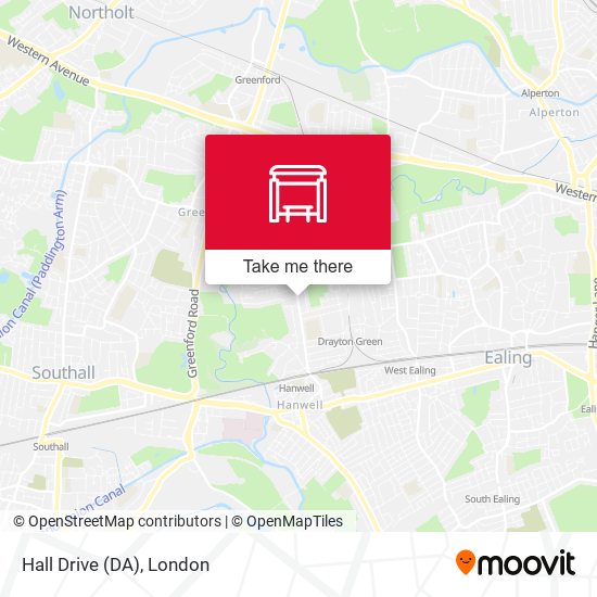 Hall Drive (DA) map