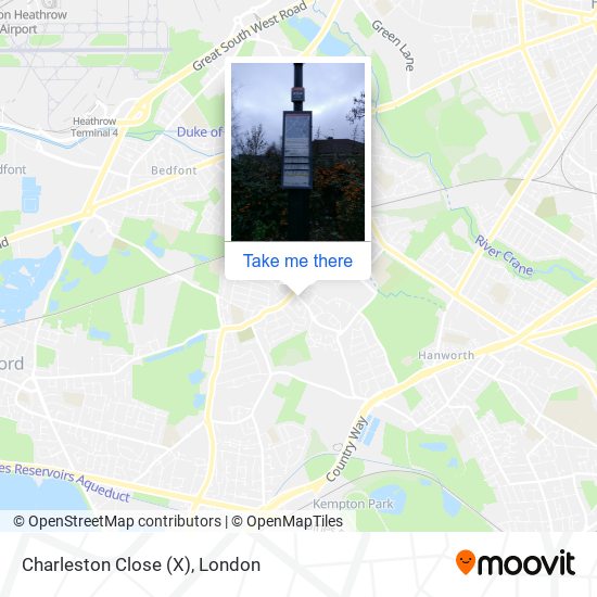 Charleston Close (X) map