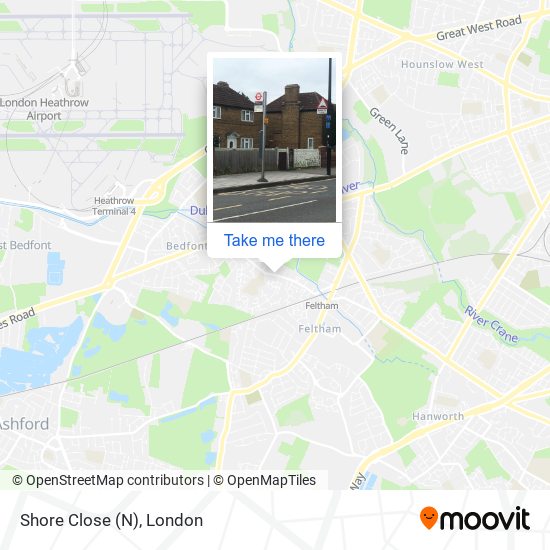 Shore Close (N) map