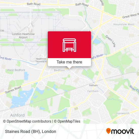 Staines Road (BH) map