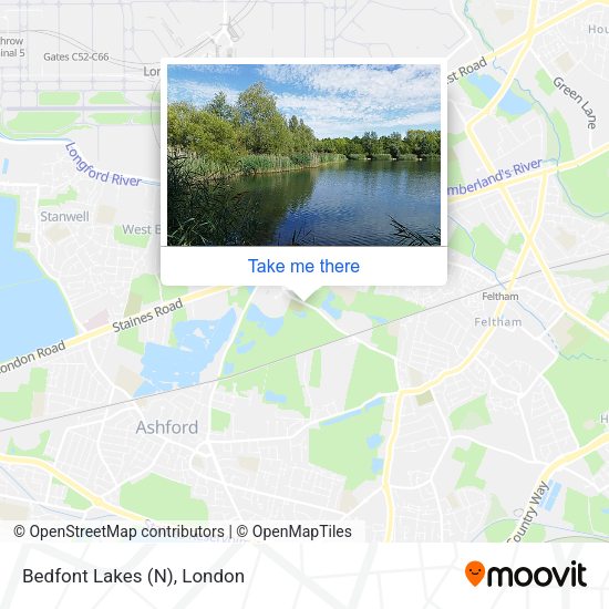 Bedfont Lakes (N) map