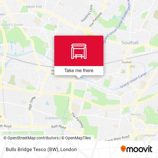 Bulls Bridge Tesco (BW) map