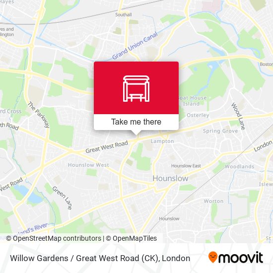 Willow Gardens / Great West Road (CK) map