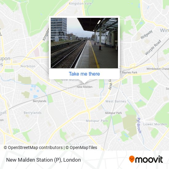 New Malden Station (P) map