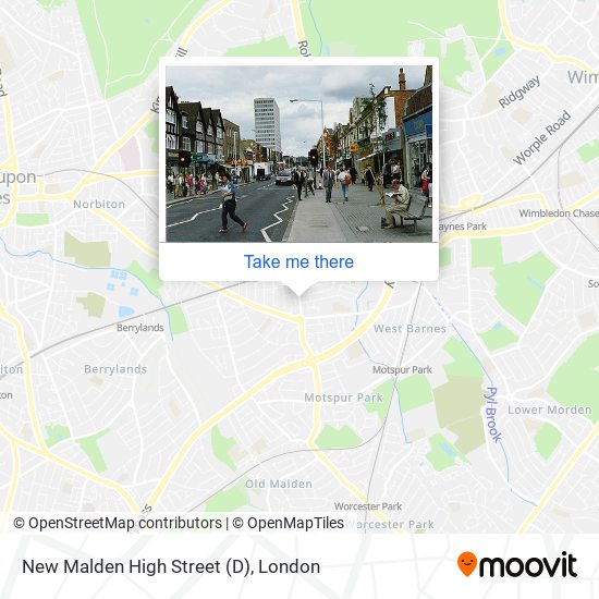 New Malden High Street (D) map