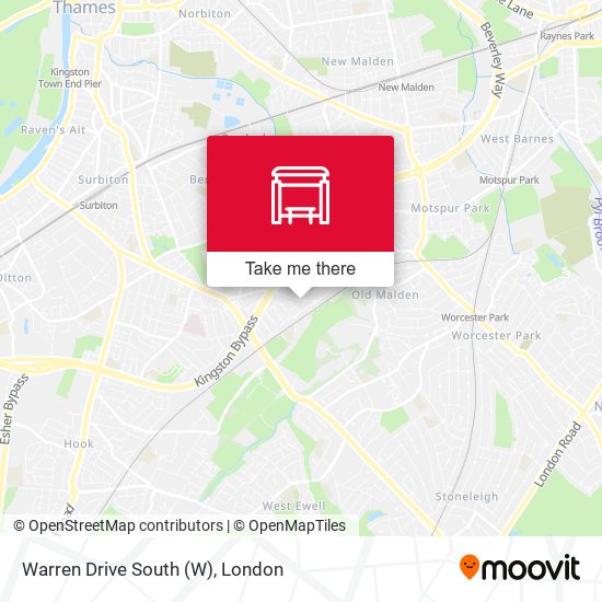 Warren Drive South map