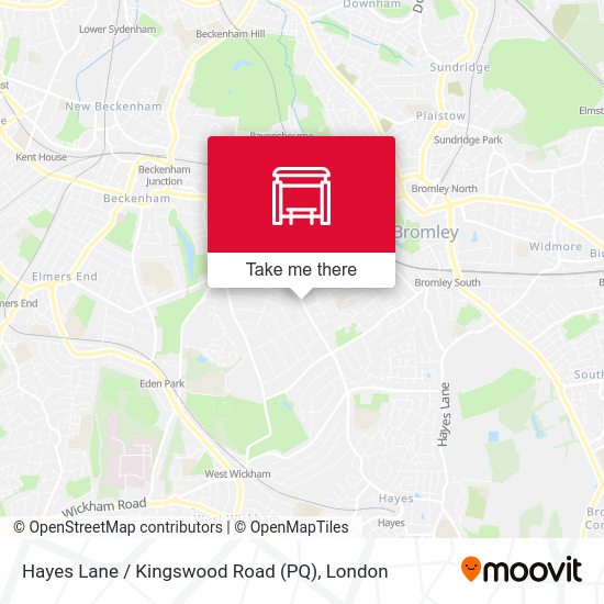 Hayes Lane / Kingswood Road (PQ) map
