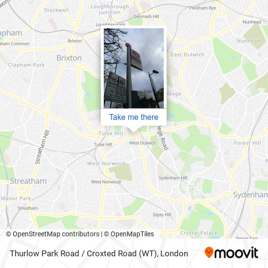 Thurlow Park Road / Croxted Road (WT) map