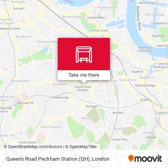 Queen's Road Peckham Station (QH) map