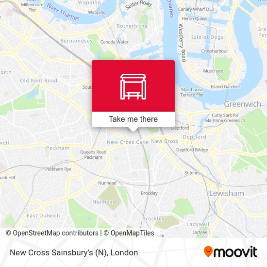 New Cross Sainsbury's map