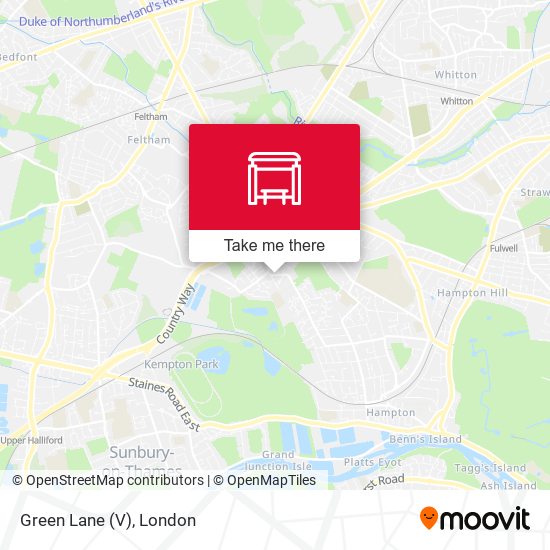 Green Lane (V) map