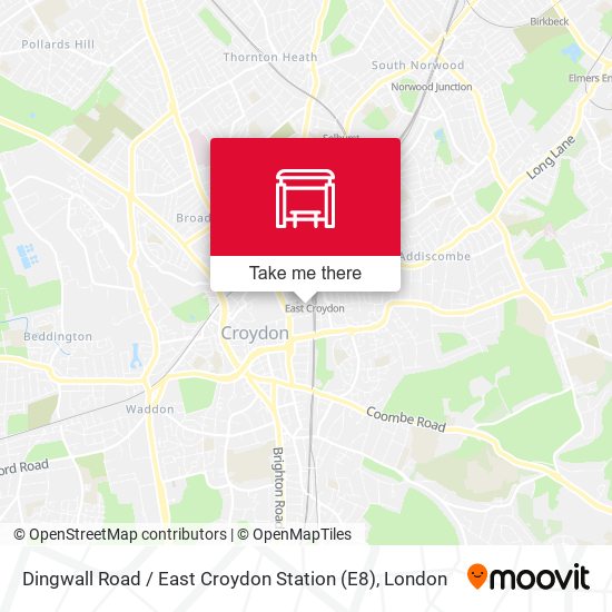 Dingwall Road / East Croydon Station (E8) map