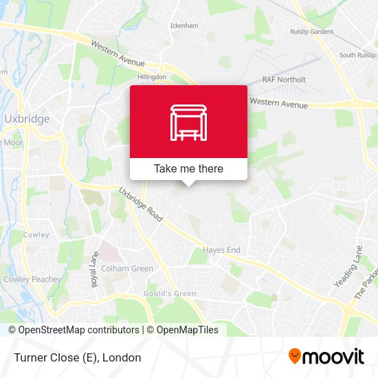 Turner Close (E) map