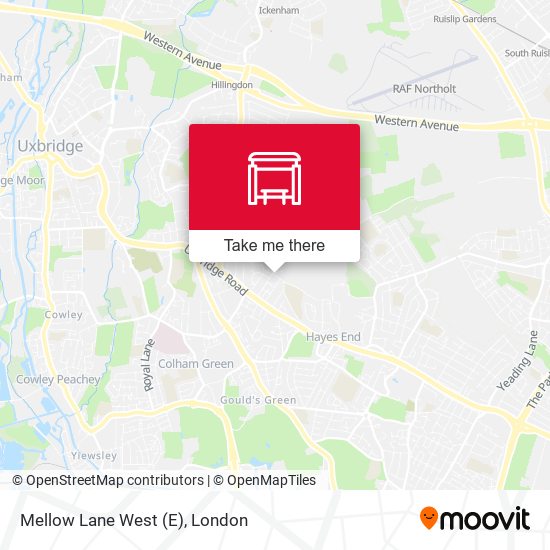 Mellow Lane West (E) map