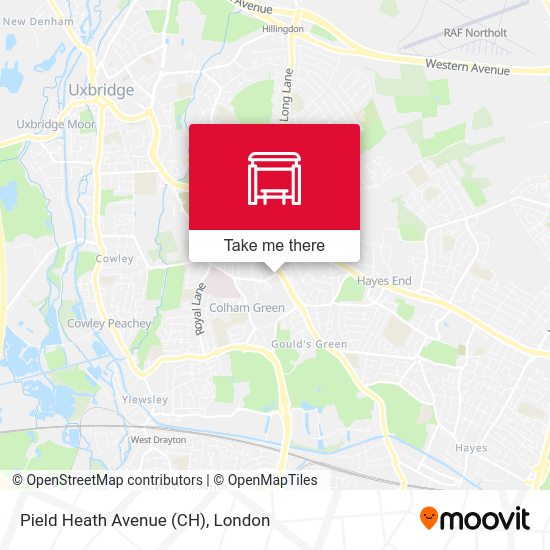 Pield Heath Avenue (CH) map