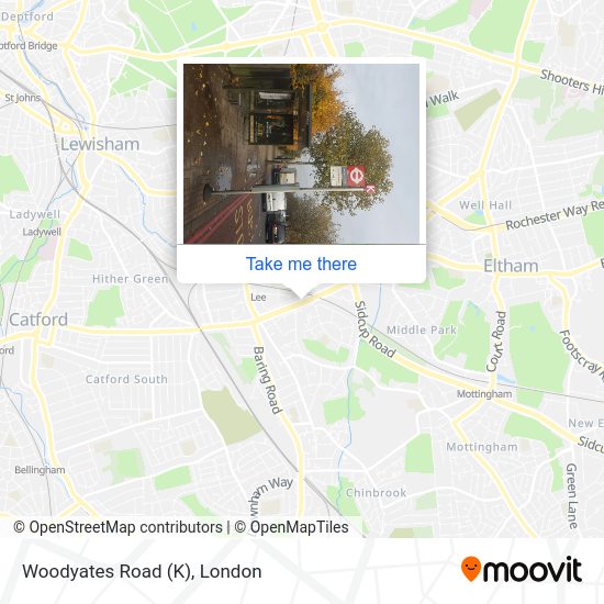 Woodyates Road (K) map