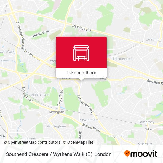 Southend Crescent / Wythens Walk (B) map