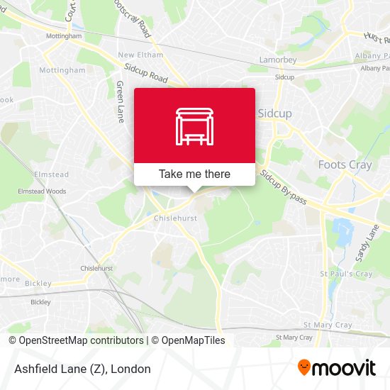 Ashfield Lane (Z) map