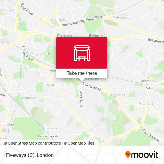 Fiveways (C) map