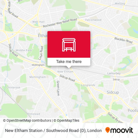 New Eltham Station  / Southwood Road (D) map