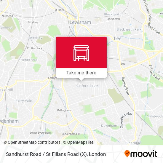 Sandhurst Road / St Fillans Road (X) map