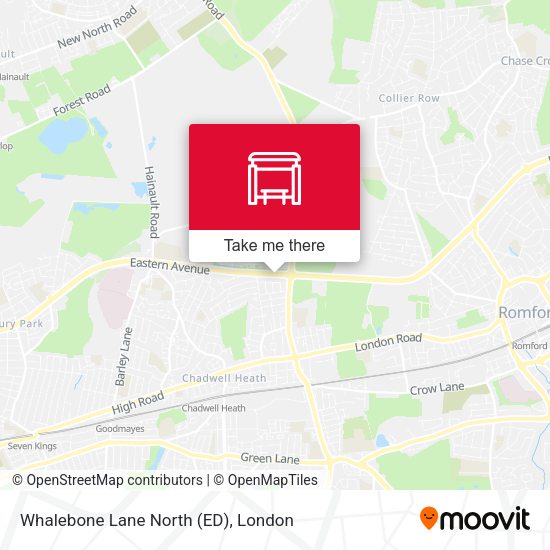 Whalebone Lane North (ED) map
