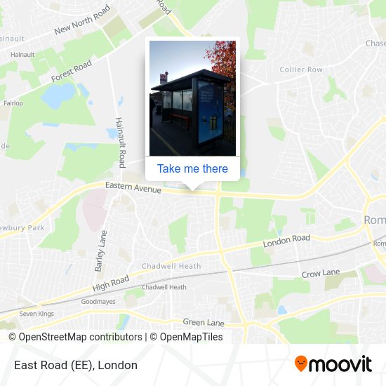 East Road (EE) map