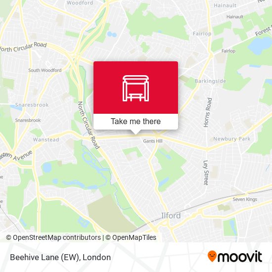 Beehive Lane (EW) map