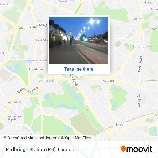 Redbridge Station (RH) map