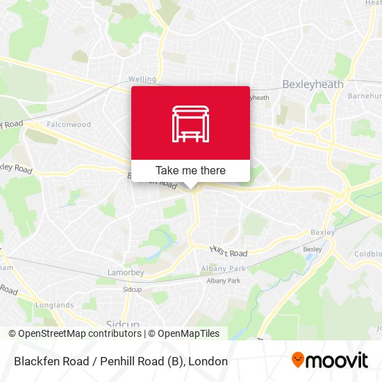 Blackfen Road / Penhill Road map